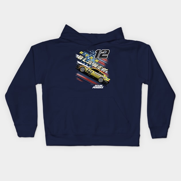 Ryan Blaney Patriotic Kids Hoodie by art.Hamdan